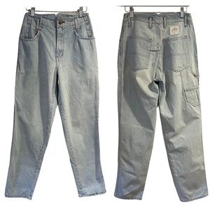 𝅺Vintage 30/30 Buffalo Light Wash Relaxed Denim High Waist Wide Leg 80s 90s